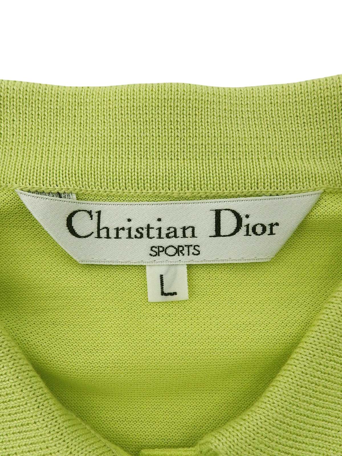 ロゴ刺繡ポロシャツ ライムグリーン