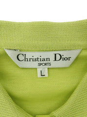 ロゴ刺ポロシャツ ライムグリーン