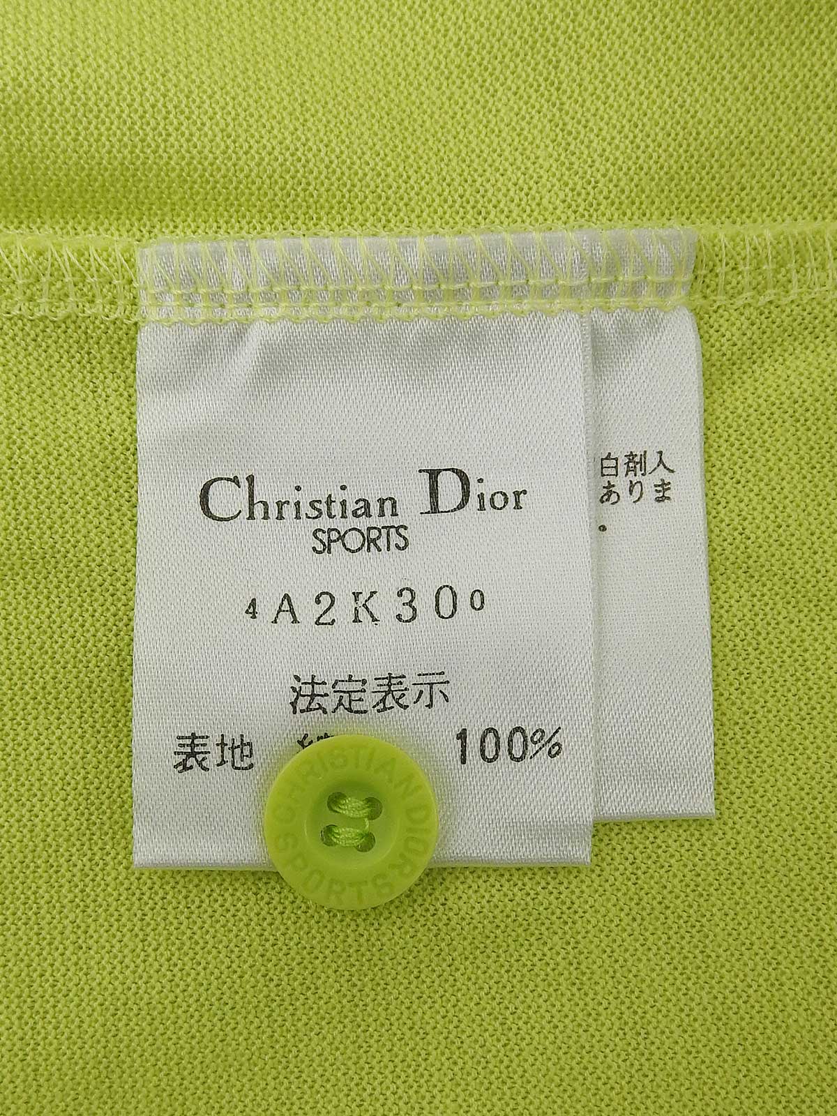 ロゴ刺繡ポロシャツ ライムグリーン