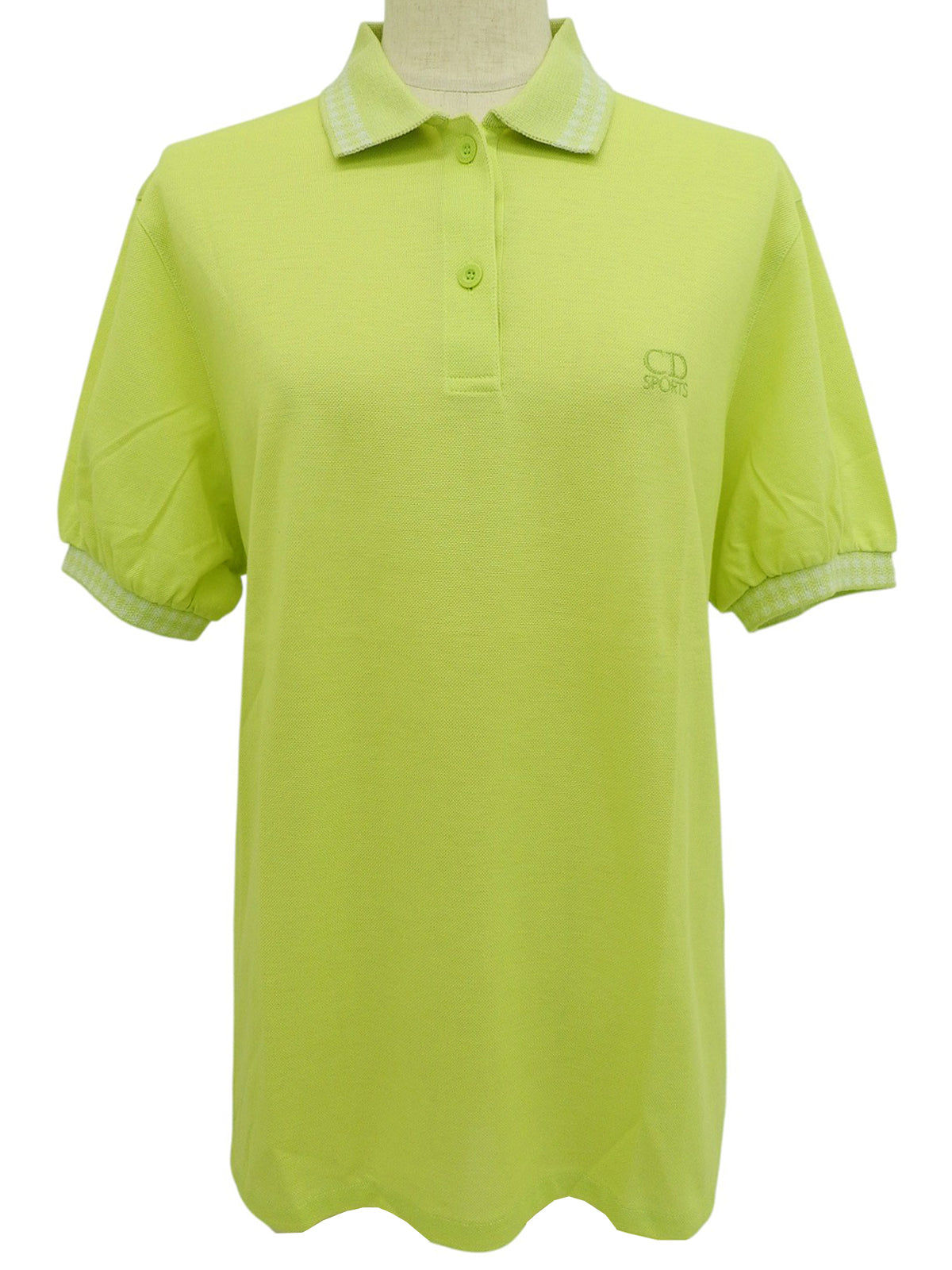ロゴ刺ポロシャツ ライムグリーン