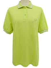 ロゴ刺ポロシャツ ライムグリーン