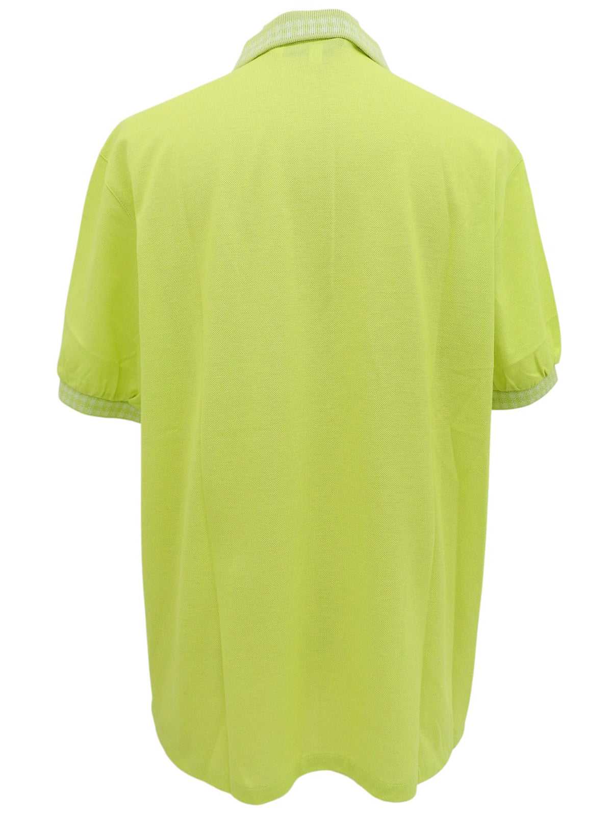 ロゴ刺繡ポロシャツ ライムグリーン