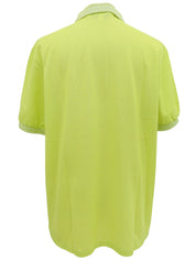 ロゴ刺繡ポロシャツ ライムグリーン