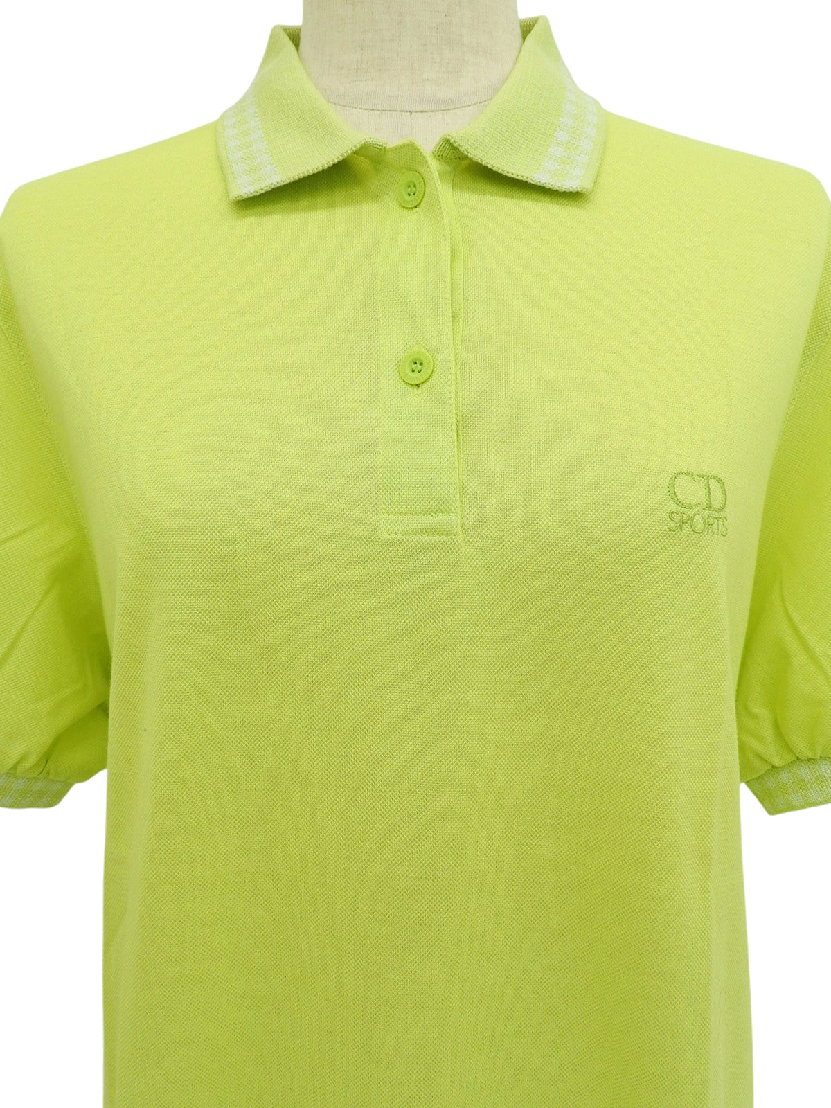 ロゴ刺繡ポロシャツ ライムグリーン