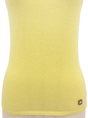 2001年製 カシミヤCCマークプレートノースリーブニット イエロー/ライムグリーン