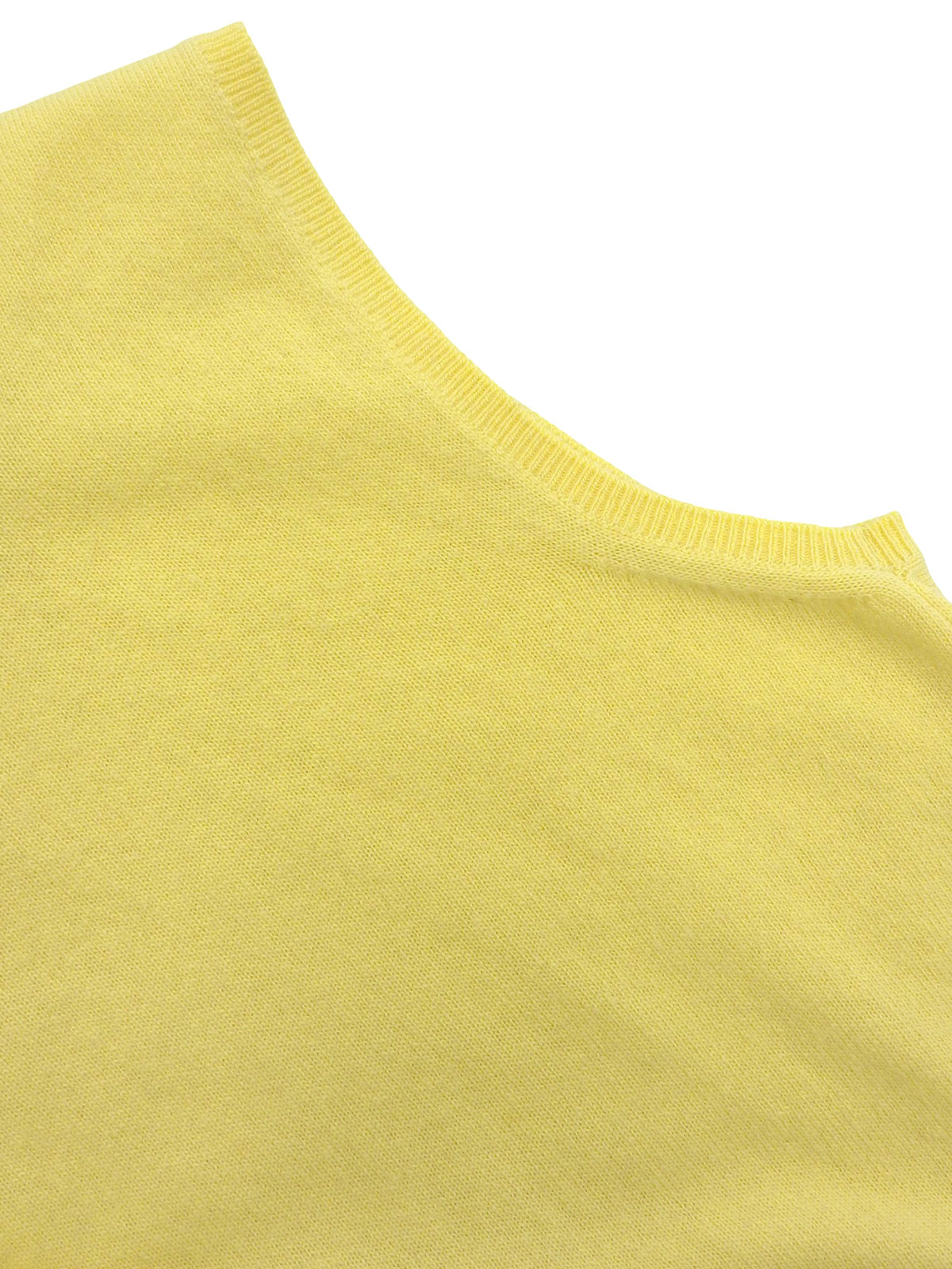 2001年製 カシミヤCCマークプレートノースリーブニット イエロー/ライムグリーン