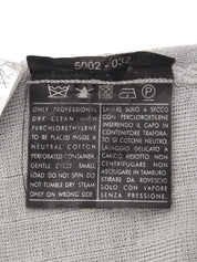 ハイネックガンチーニプレートノースリーブニットトップス グレー