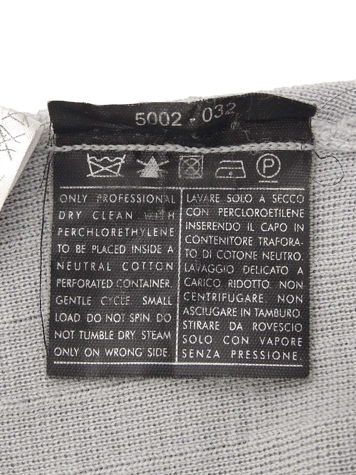 灰色高领 Gancini Plate 无袖针织上衣