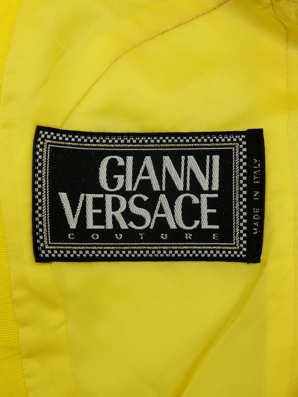 Medusa Button Short Sleeve Jacket Yellow