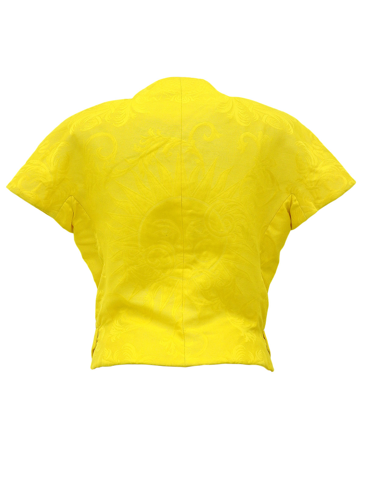 Medusa Button Short Sleeve Jacket Yellow