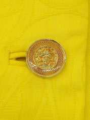 Medusa Button Short Sleeve Jacket Yellow