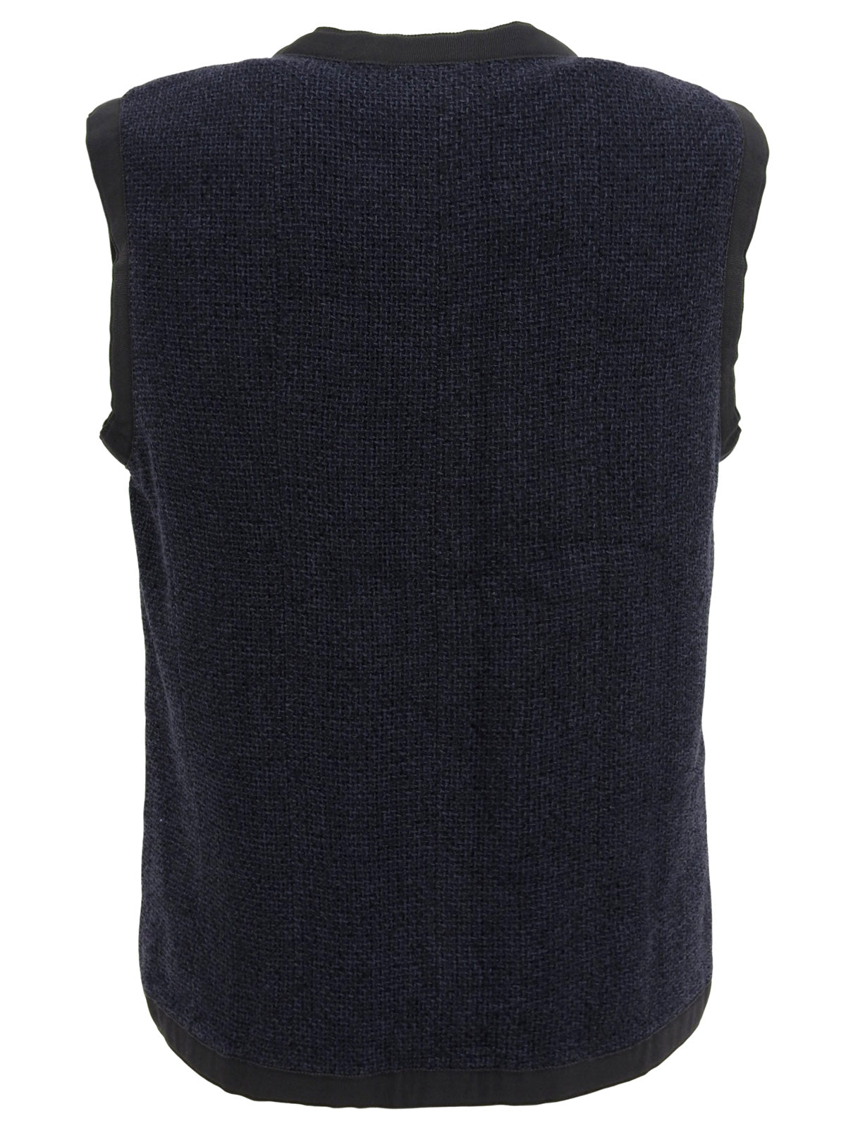 バイカラースクエアロゴプレートベスト ネイビー/ブラック