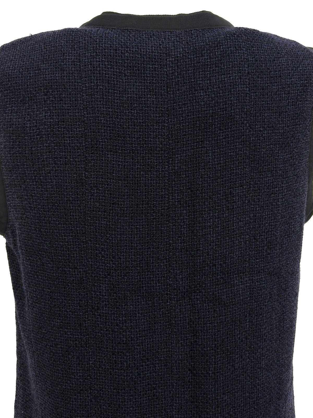 バイカラースクエアロゴプレートベスト ネイビー/ブラック