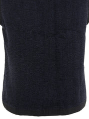 バイカラースクエアロゴプレートベスト ネイビー/ブラック