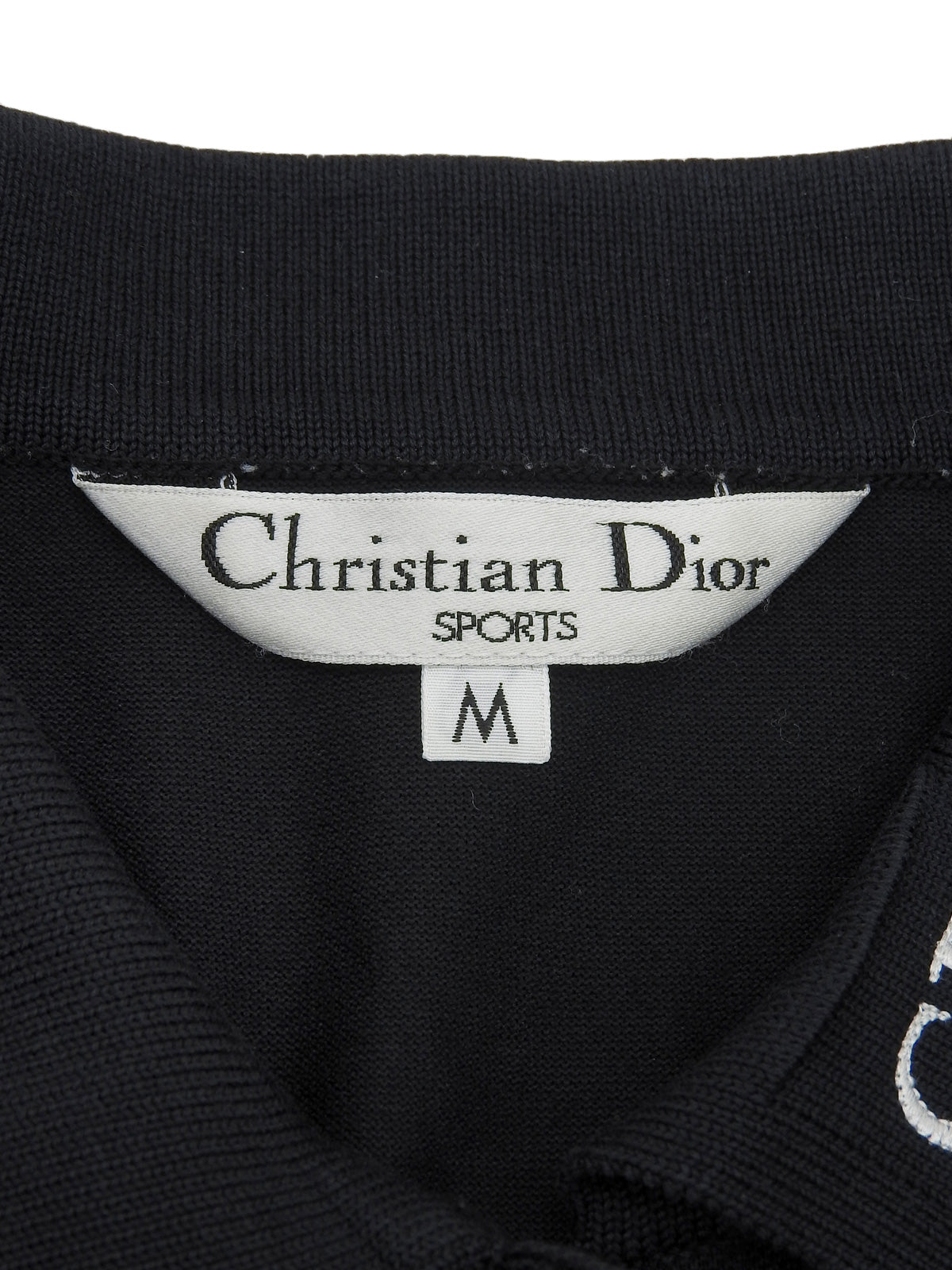 Logo Embroidered Polo Shirt in Black