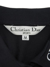 Logo Embroidered Polo Shirt in Black