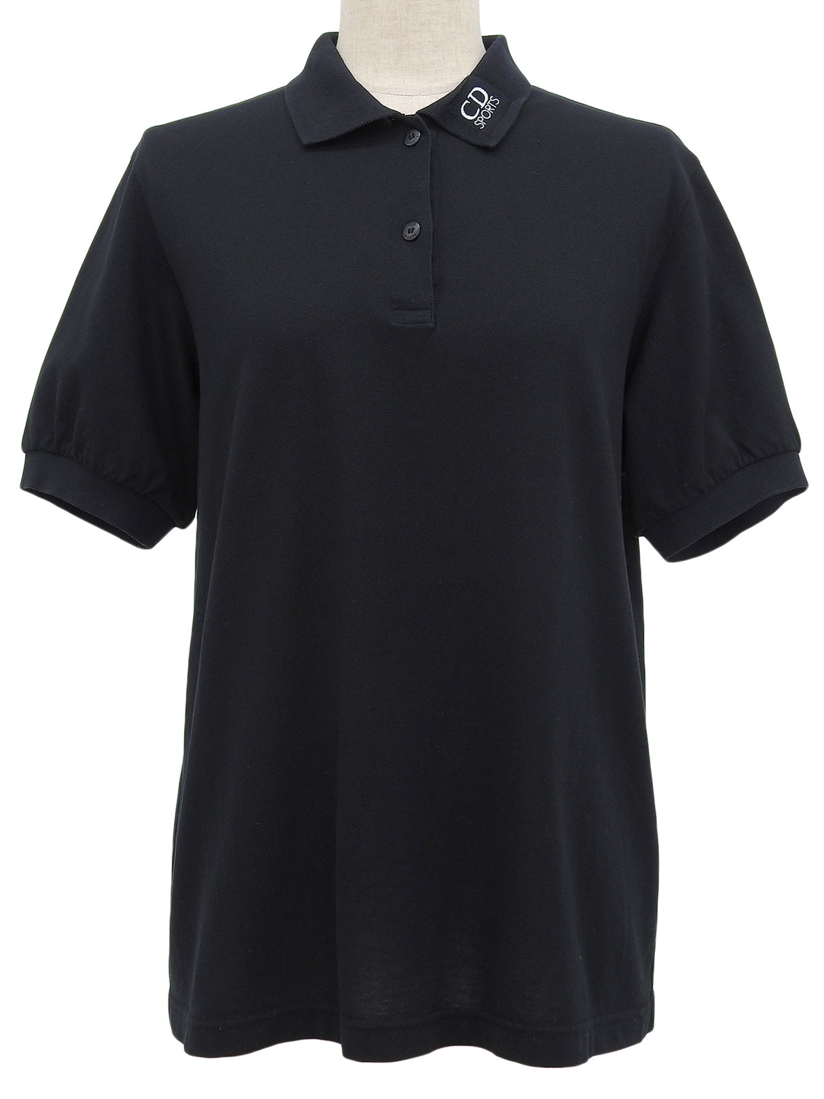 Logo Embroidered Polo Shirt in Black