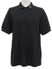 Logo Embroidered Polo Shirt in Black