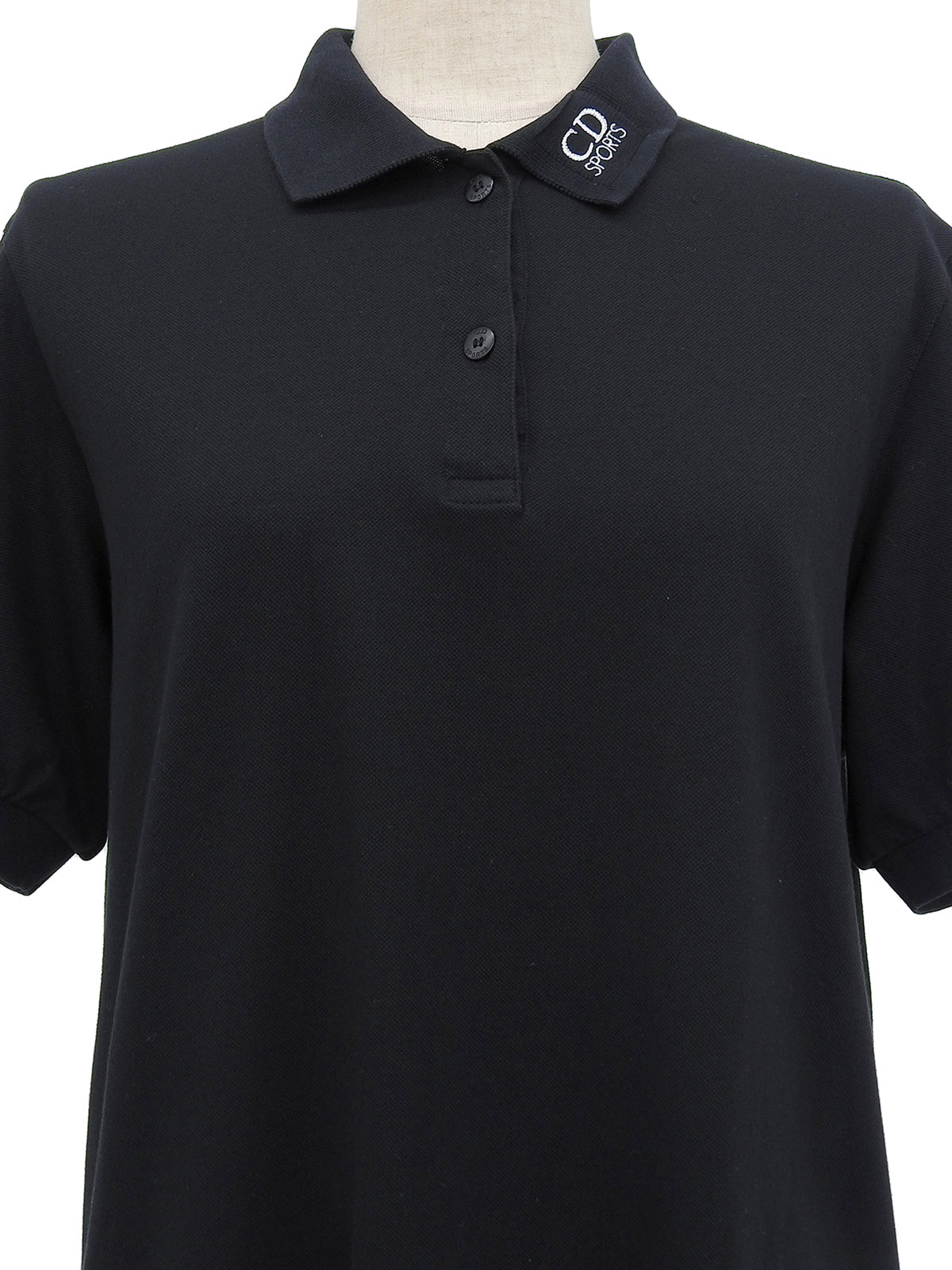 Logo Embroidered Polo Shirt in Black