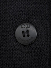 Logo Embroidered Polo Shirt in Black