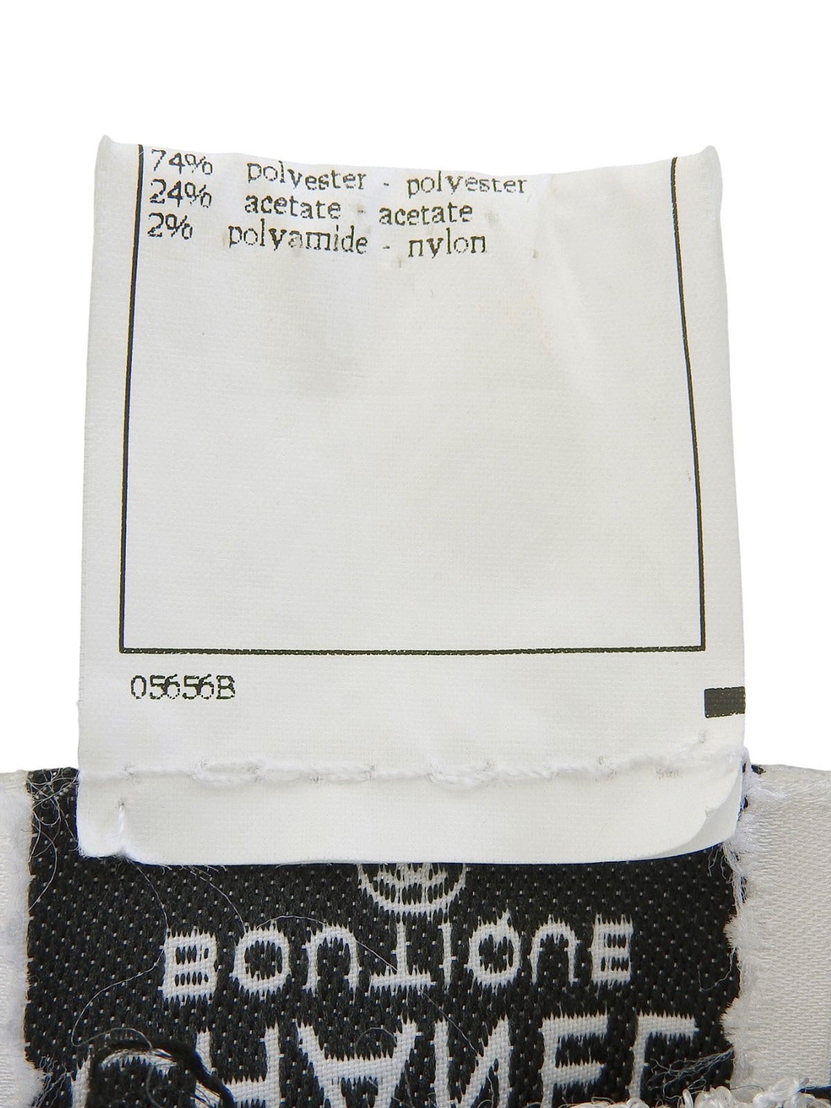 1997年製 ツイードCCマークボタン半袖ニットカーディガン ホワイト/ブラック