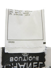 1997款白色/黑色斜纹软呢CC标志纽扣短袖针织开衫