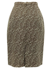 ウールヘリンボーンパターンロゴボタンセットアップ ベージュ/ブラウン