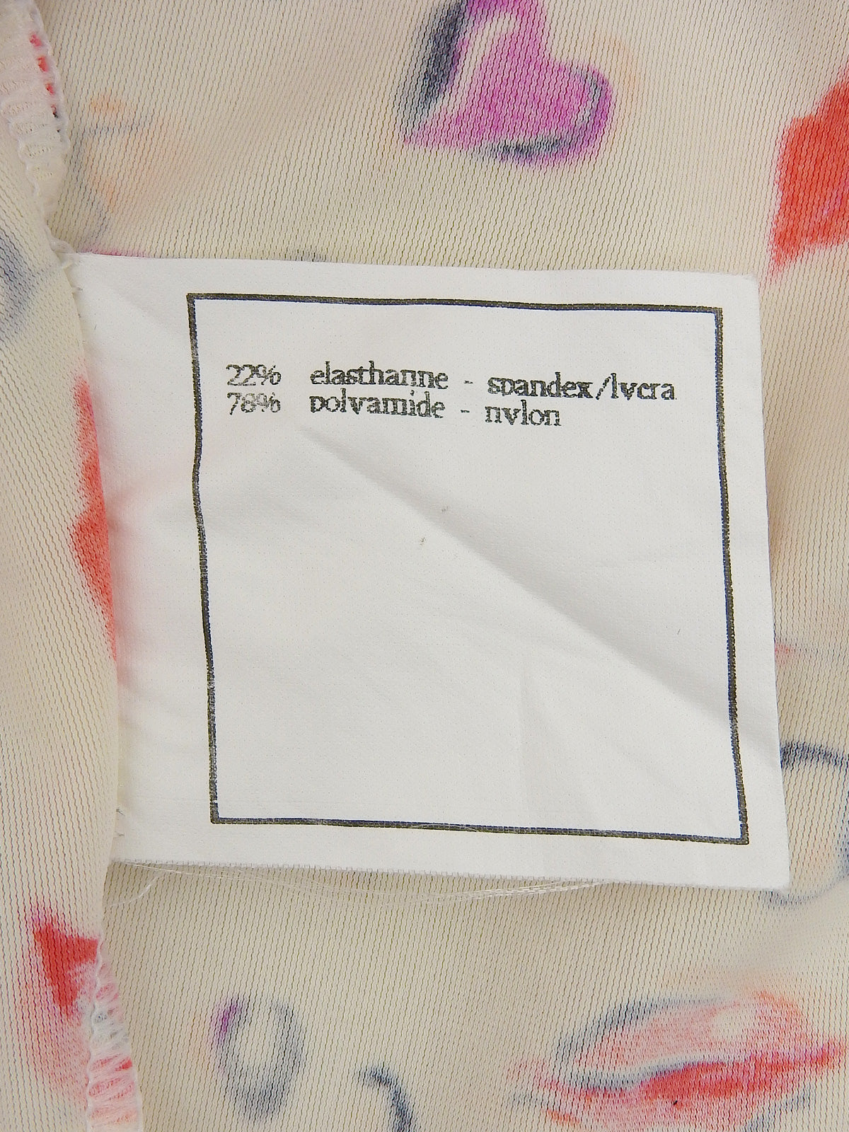 1995年製 リップパターンCCマークハーフスリーブトップス アイボリー/マルチカラー