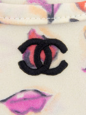 1995年製 リップパターンCCマーク半袖トップス アイボリー/マルチカラー