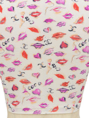 1995年製 リップパターンCCマークハーフスリーブトップス アイボリー/マルチカラー