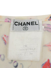 1995年製 リップパターンCCマーク半袖トップス アイボリー/マルチカラー