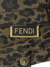 コットンレオパードパターンパンツ ブラウン/ブラック