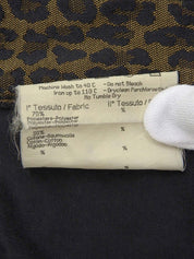 Cotton leopard print pants in brown/black