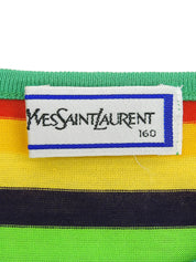 コットンレインボーパターンハーフスリーブトップス マルチカラー