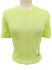 Light green nylon long-sleeved button-down shirt ensemble