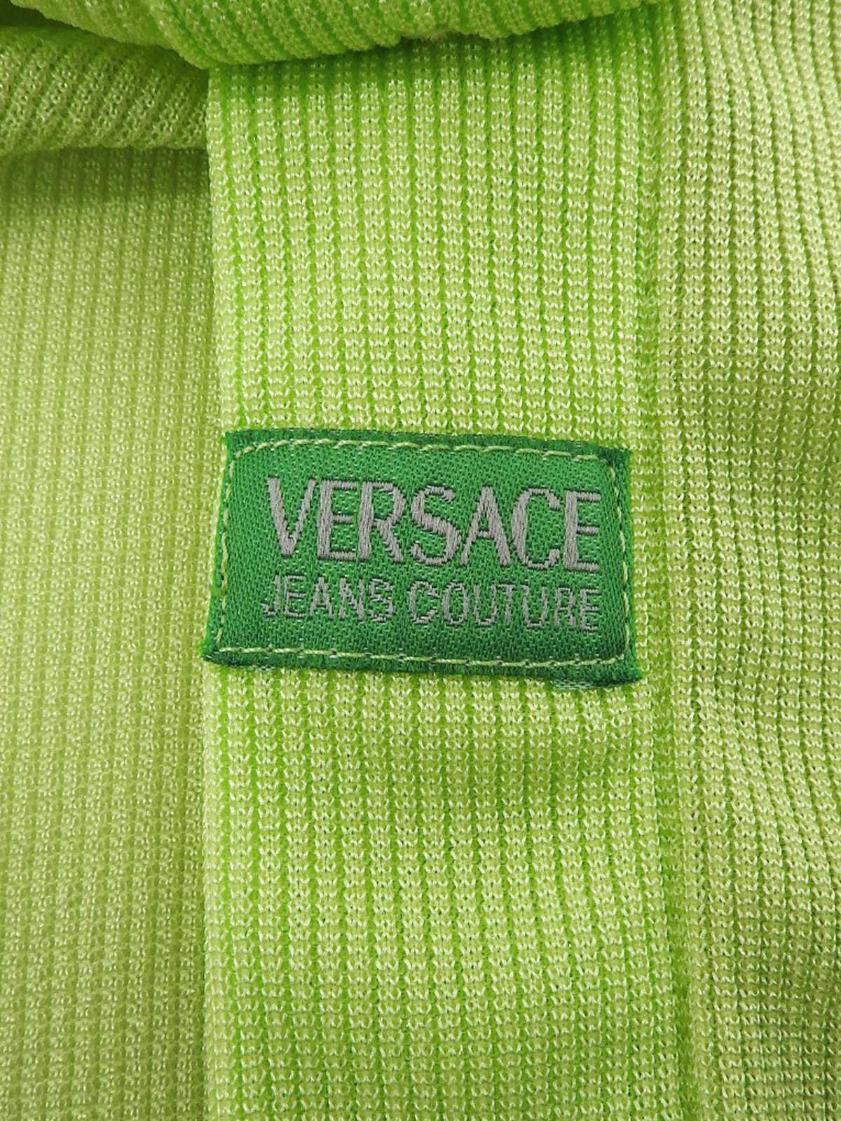 Light green nylon long-sleeved button-down shirt ensemble