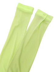 ナイロンロングスリーブボタンシャツアンサンブル　ライトグリーン