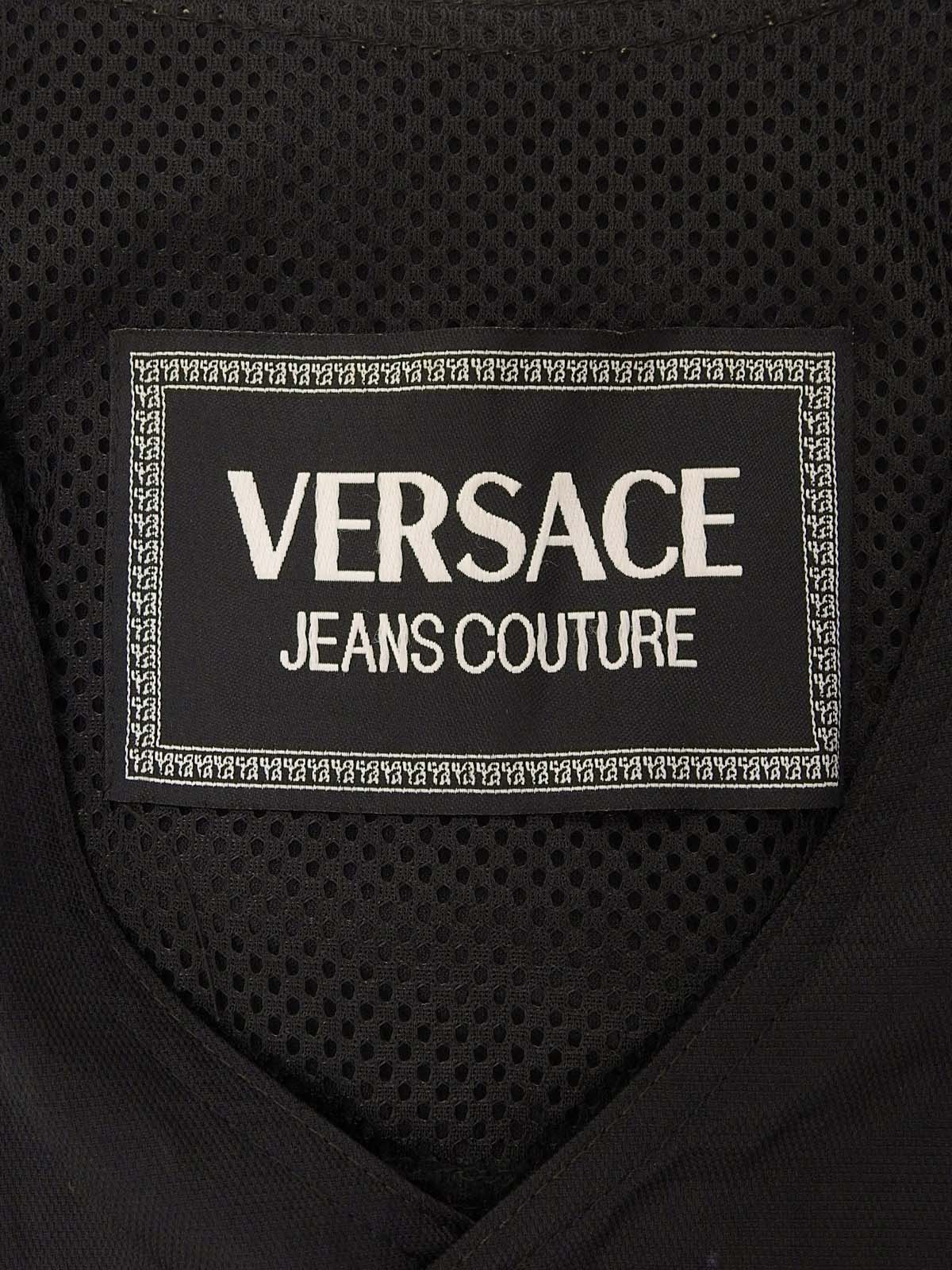 Cotton Medusa Button Vest in Black