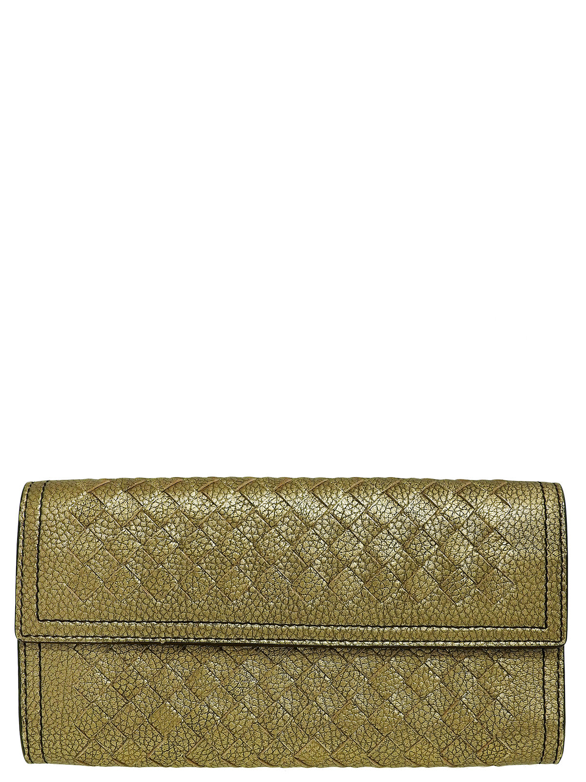 Intrecciato Long Wallet Gold