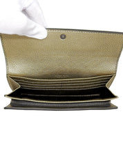 Intrecciato Long Wallet Gold