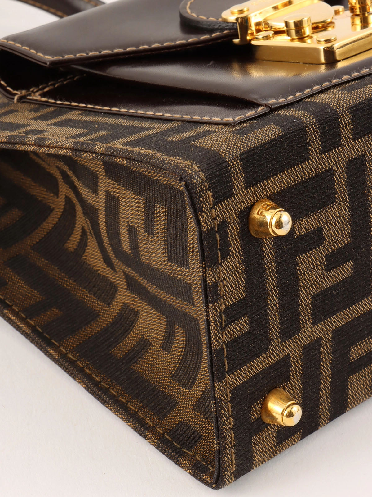 FF Zucca Pattern 2-Way Bag Brown