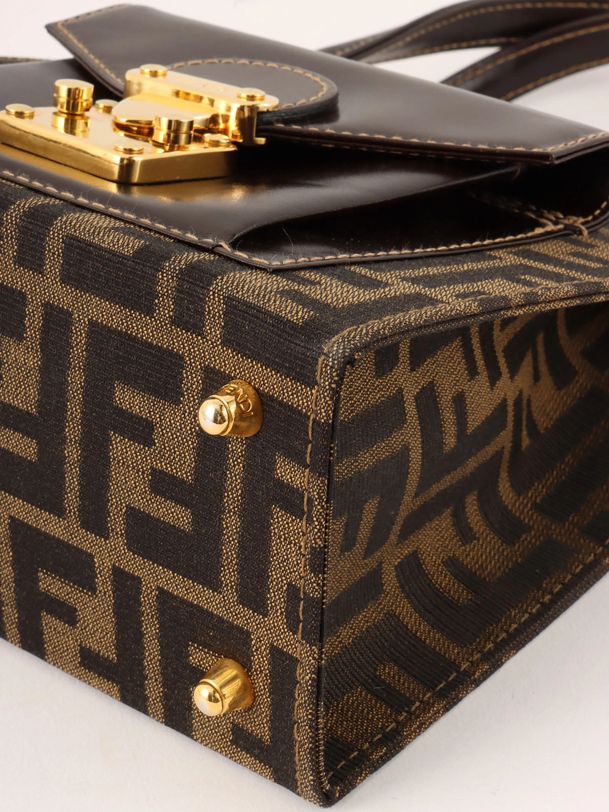 FF Zucca Pattern 2-Way Bag Brown