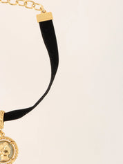 设计吊饰颈圈 金色/黑色