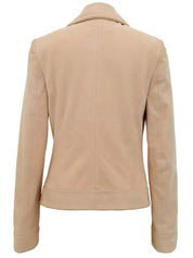 レザーロゴボタンジャケット ピンク