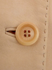 レザーロゴボタンジャケット ピンク