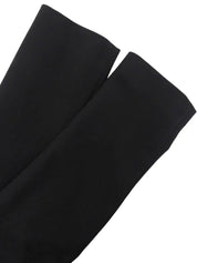Wool logo button collarless jacket in black