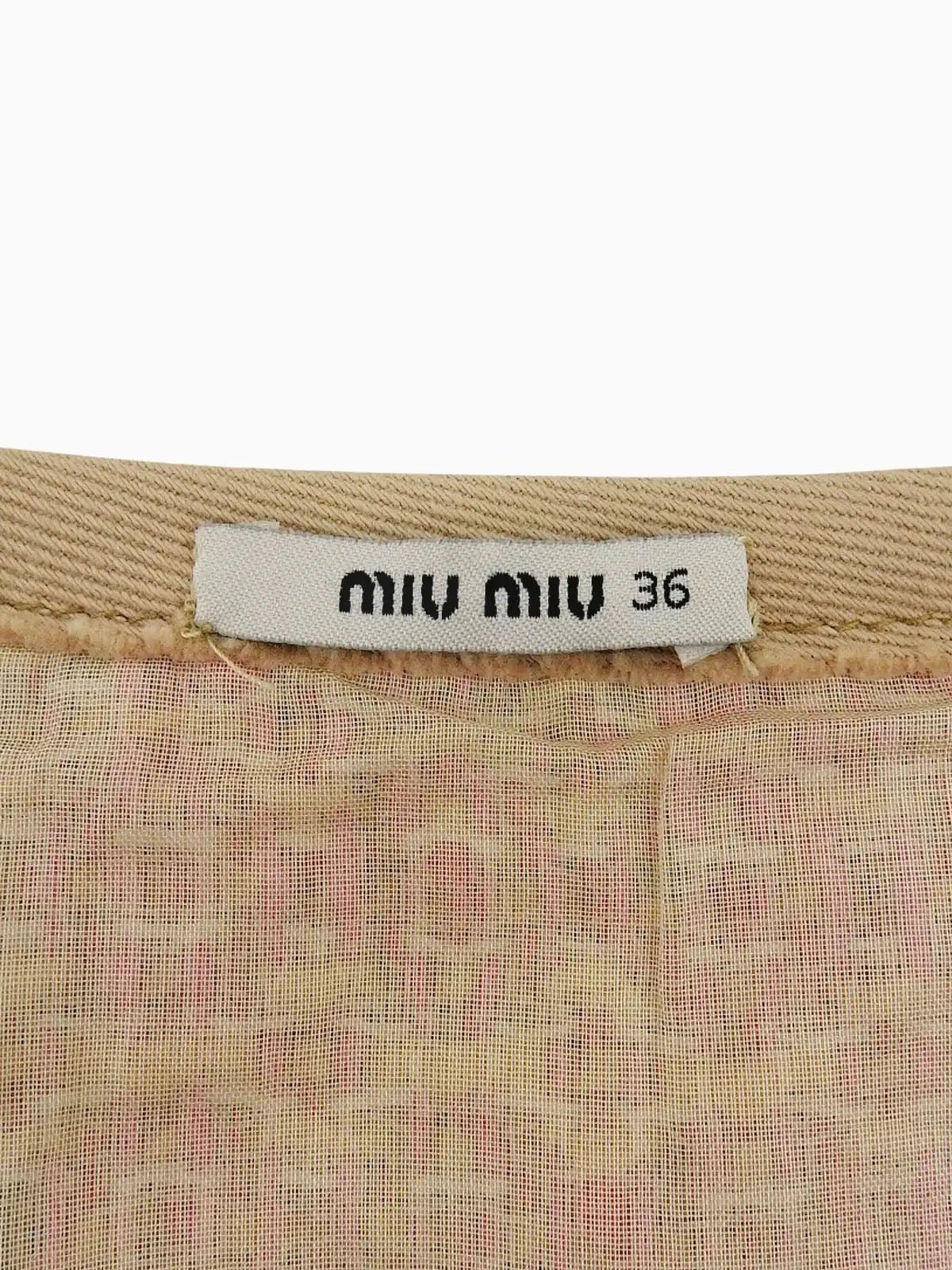 Tweed mini skirt in beige/pink