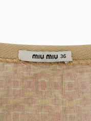 Tweed mini skirt in beige/pink