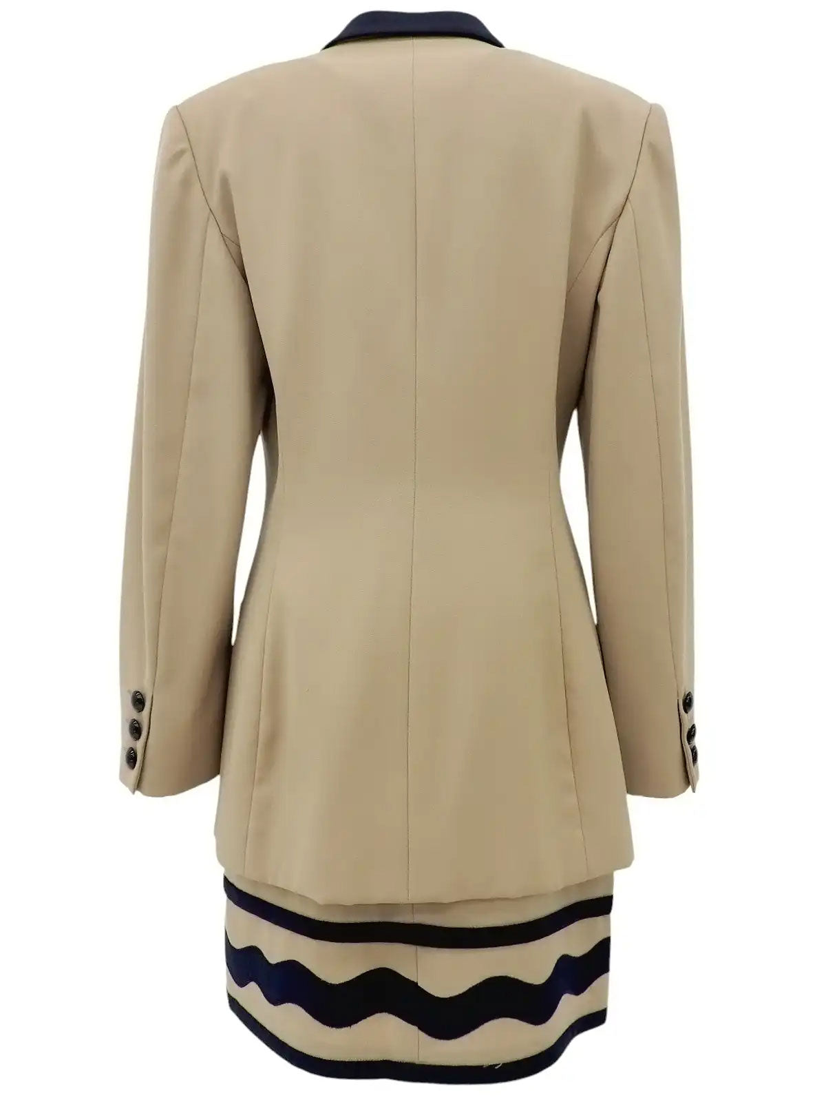 ウールセットアップ ベージュ/ネイビー