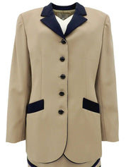 ウールセットアップ ベージュ/ネイビー